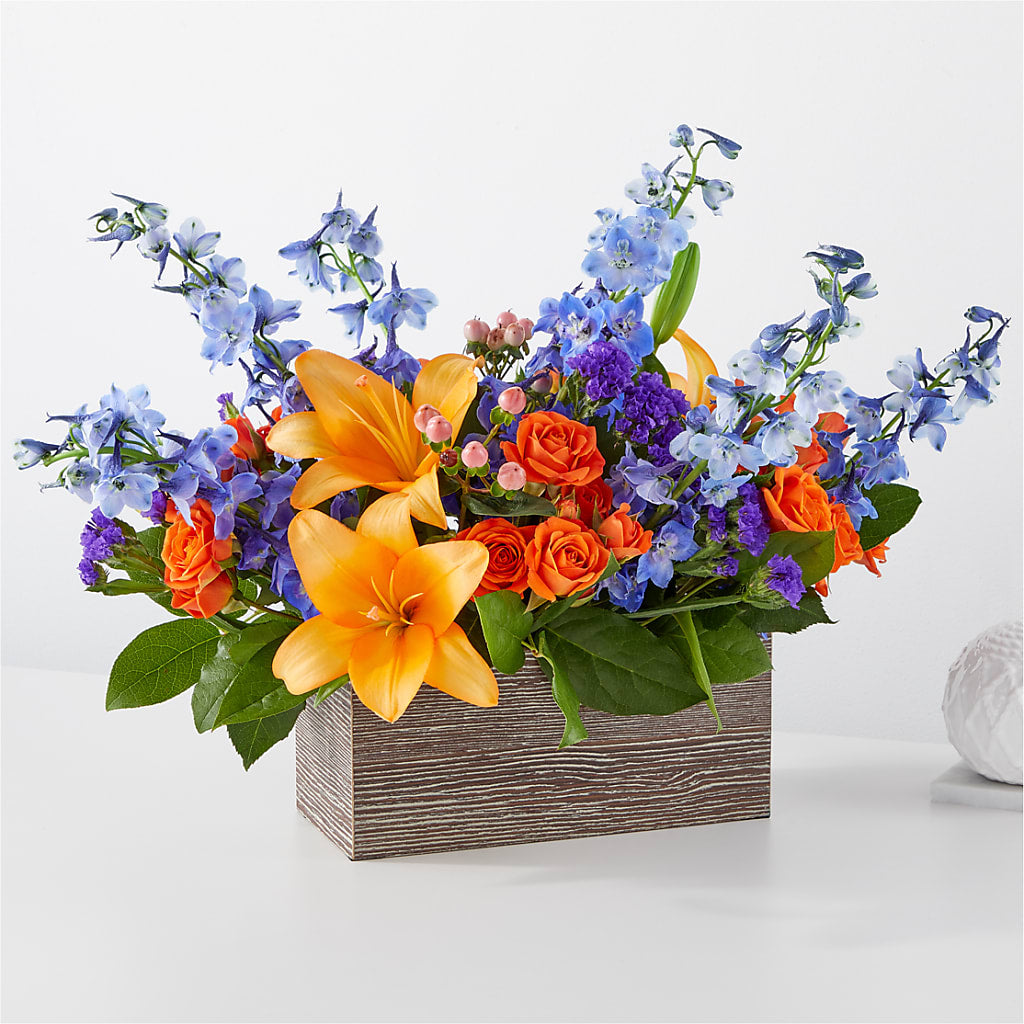 Radiant Citrus Box Bouquet – Hummelstown Flowers, Hummelstown PA