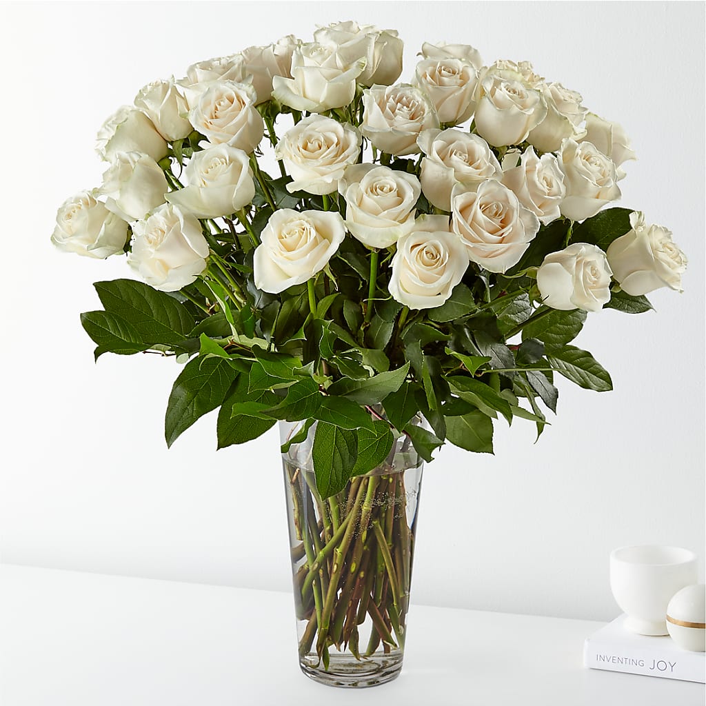 Long Stem White Rose Bouquet – Hummelstown Flowers, Hummelstown PA