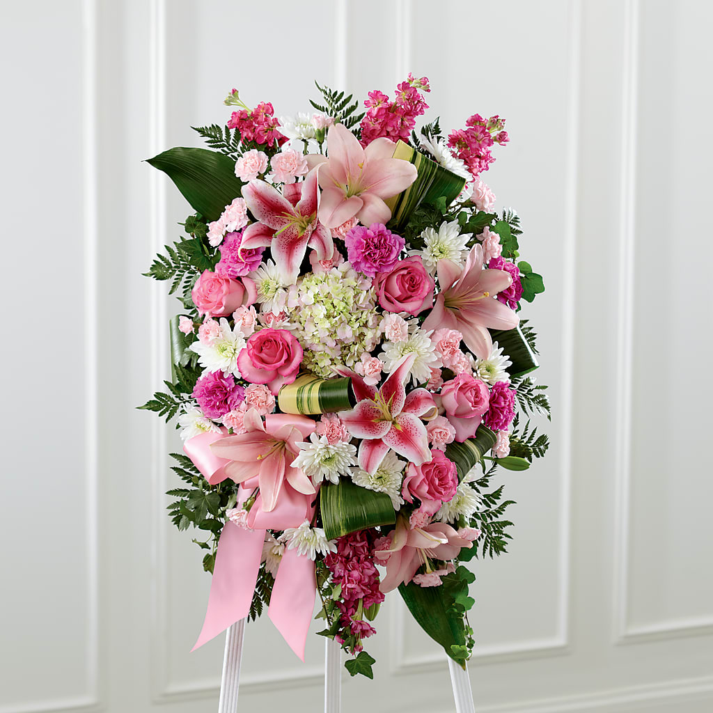 Comforting Standing Spray – Hummelstown Flowers, Hummelstown PA