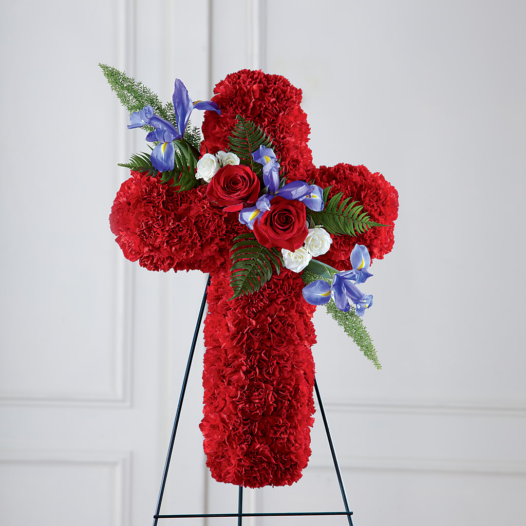 Faithful Hero Floral Cross – Hummelstown Flowers, Hummelstown PA