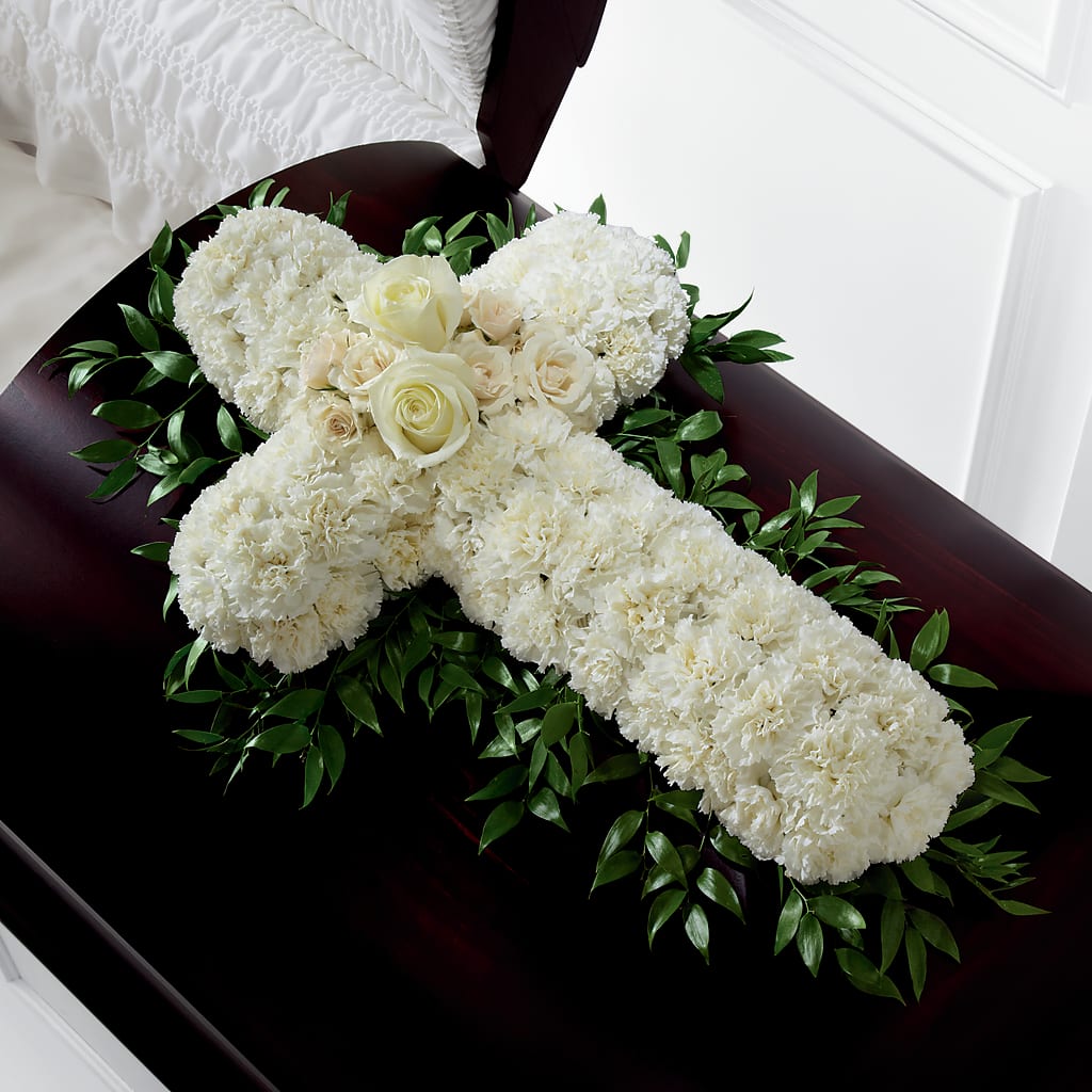 Peaceful Memories Casket Spray (Standard) – Hummelstown Flowers, Hummelstown PA