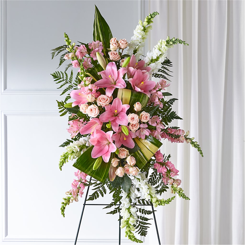 Elegant Embrace Standing Spray – Hummelstown Flowers, Hummelstown PA