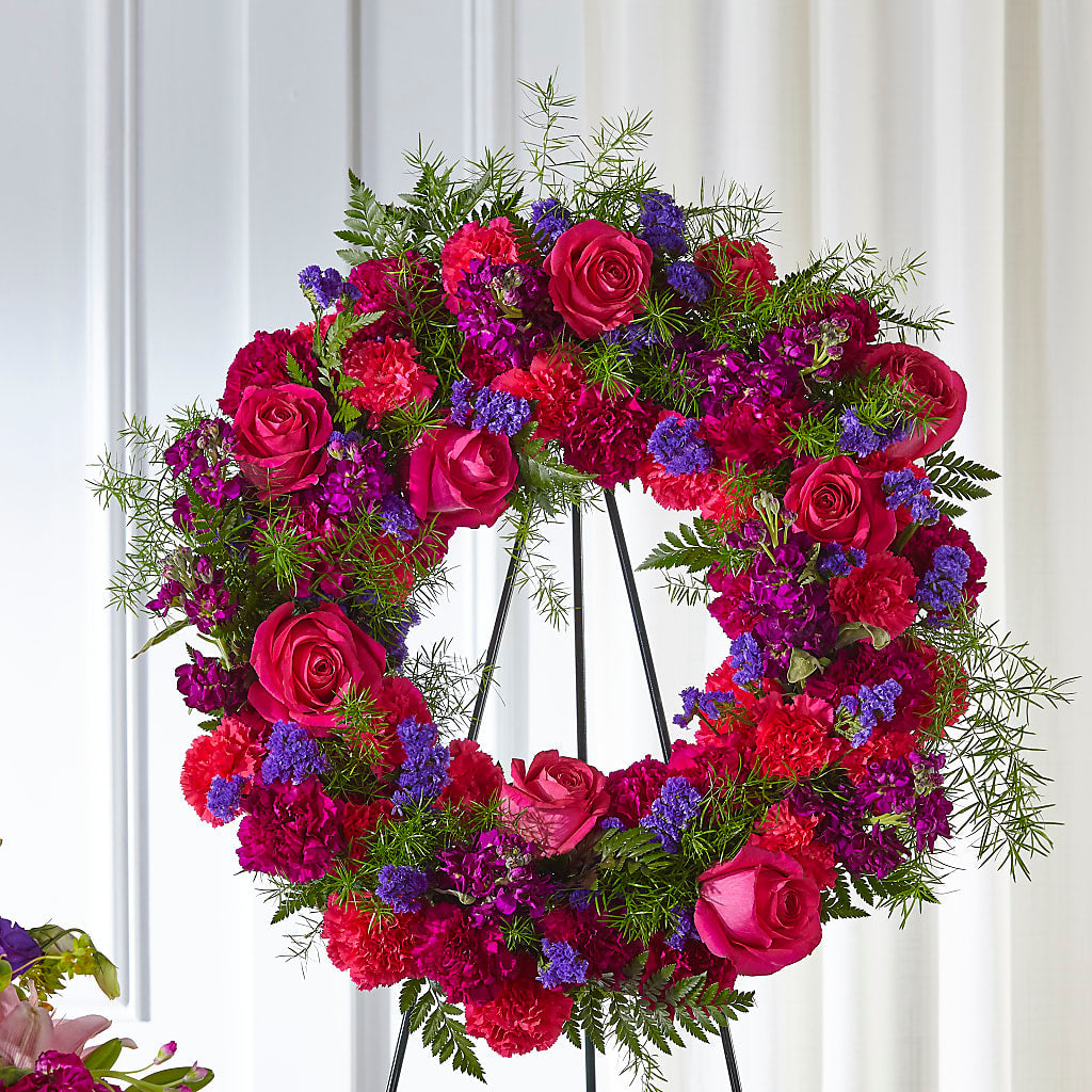 Calming Colors Wreath – Hummelstown Flowers, Hummelstown PA