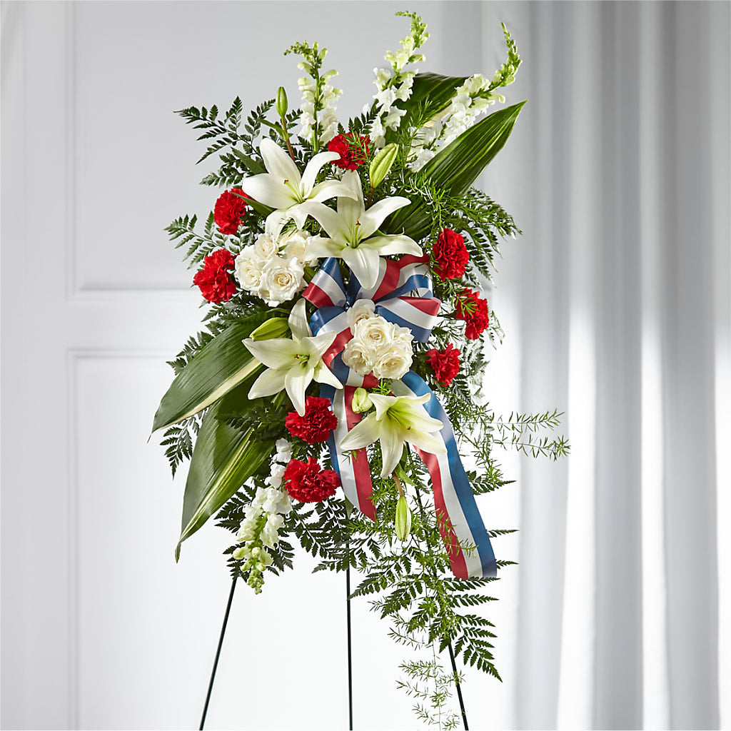 Stars of Life Standing Spray – Hummelstown Flowers, Hummelstown PA