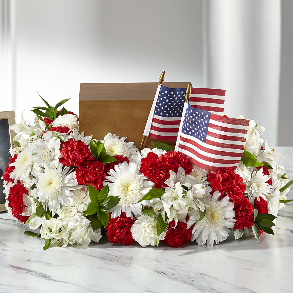 Spirit of Patriotism Cremation Adornment – Hummelstown Flowers, Hummelstown PA