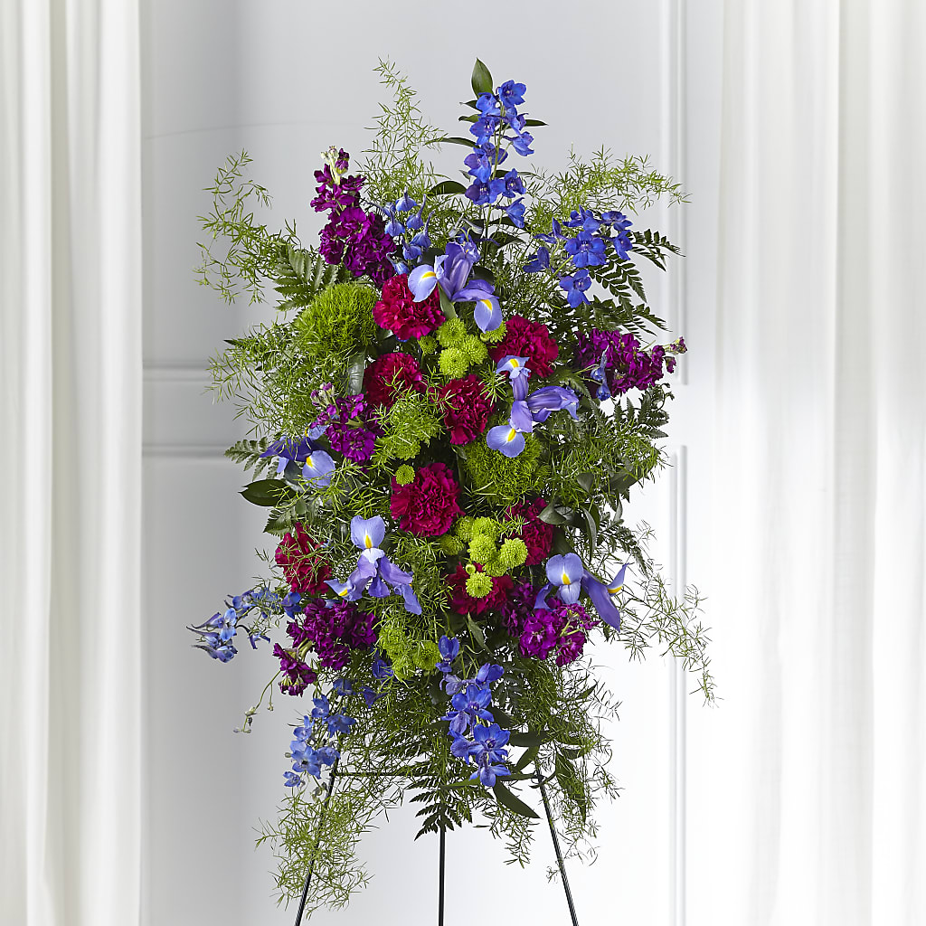 Heavenly Skies Standing Spray – Hummelstown Flowers, Hummelstown PA