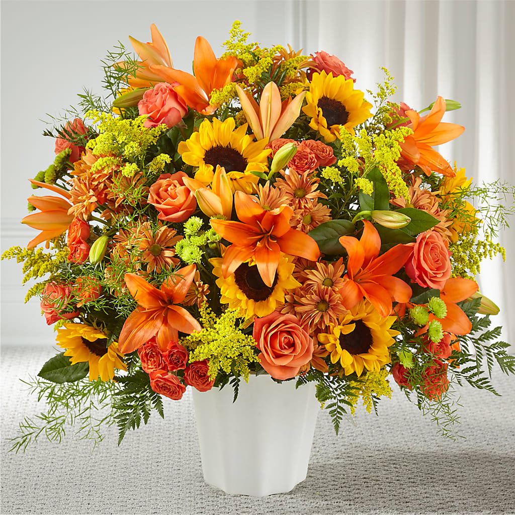 Harvest Thoughts Floor Basket – Hummelstown Flowers, Hummelstown PA