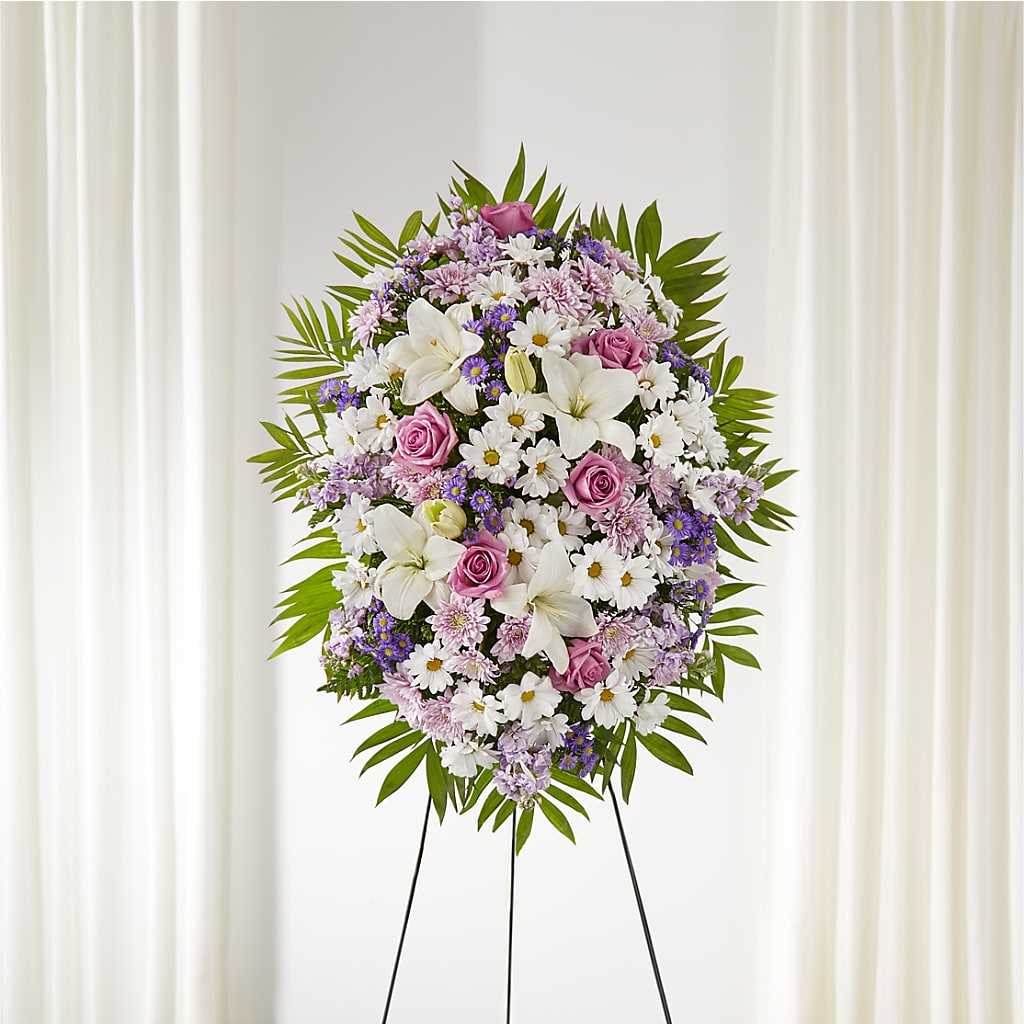 Surrounded by Love Standing Spray – Hummelstown Flowers, Hummelstown PA