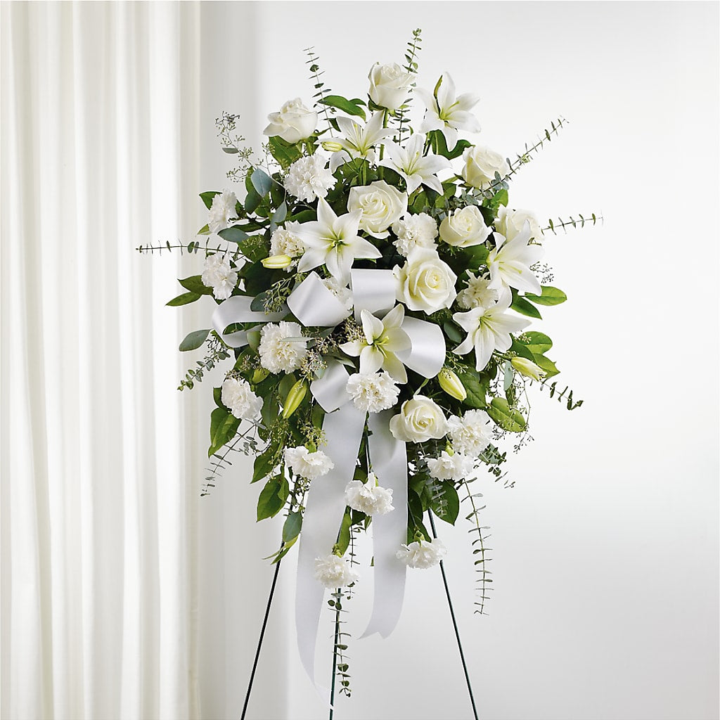 With Care Standing Spray – Hummelstown Flowers, Hummelstown PA