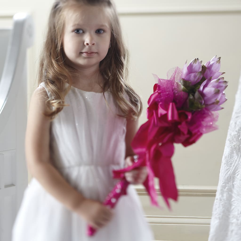 Sparkle Pink Flower Girl Bouquet – Hummelstown Flowers, Hummelstown PA