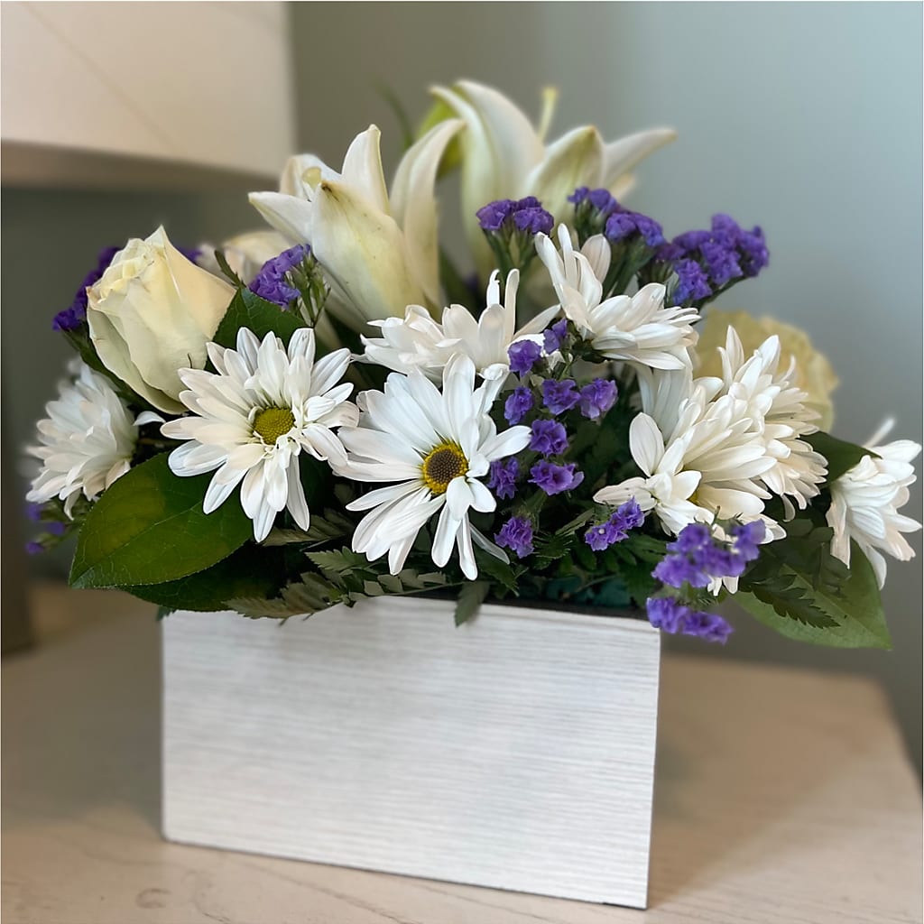 Beyond Blue Box Bouquet –  Hummelstown Flowers, Hummelstown PA