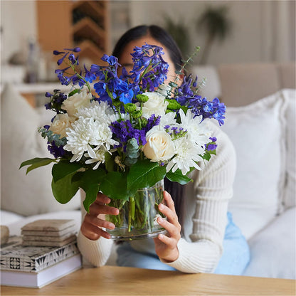 Cerulean Waves Bouquet –  Hummelstown Flowers, Hummelstown PA
