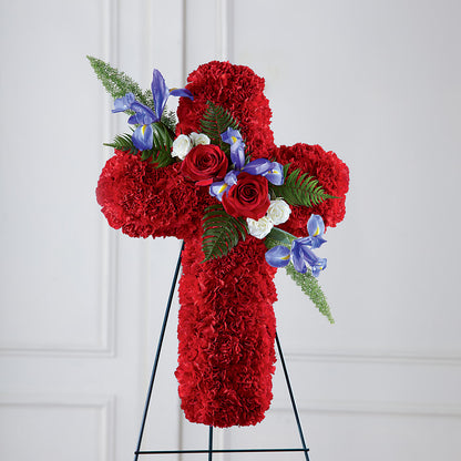 Faithful Hero Floral Cross –  Hummelstown Flowers, Hummelstown PA
