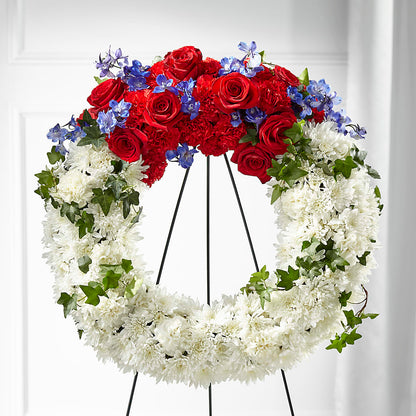 Patriotic Passion Wreath –  Hummelstown Flowers, Hummelstown PA
