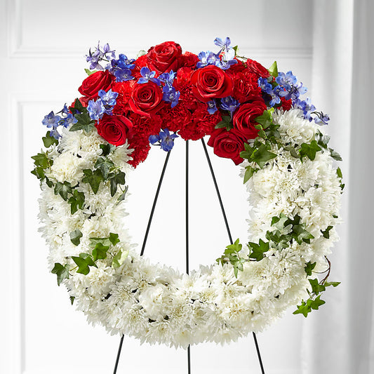 Patriotic Passion Wreath –  Hummelstown Flowers, Hummelstown PA