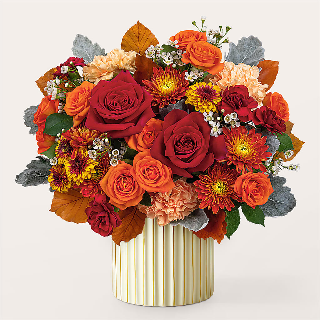 Merlot Bouquet with Ivory Vase –  Hummelstown Flowers, Hummelstown PA
