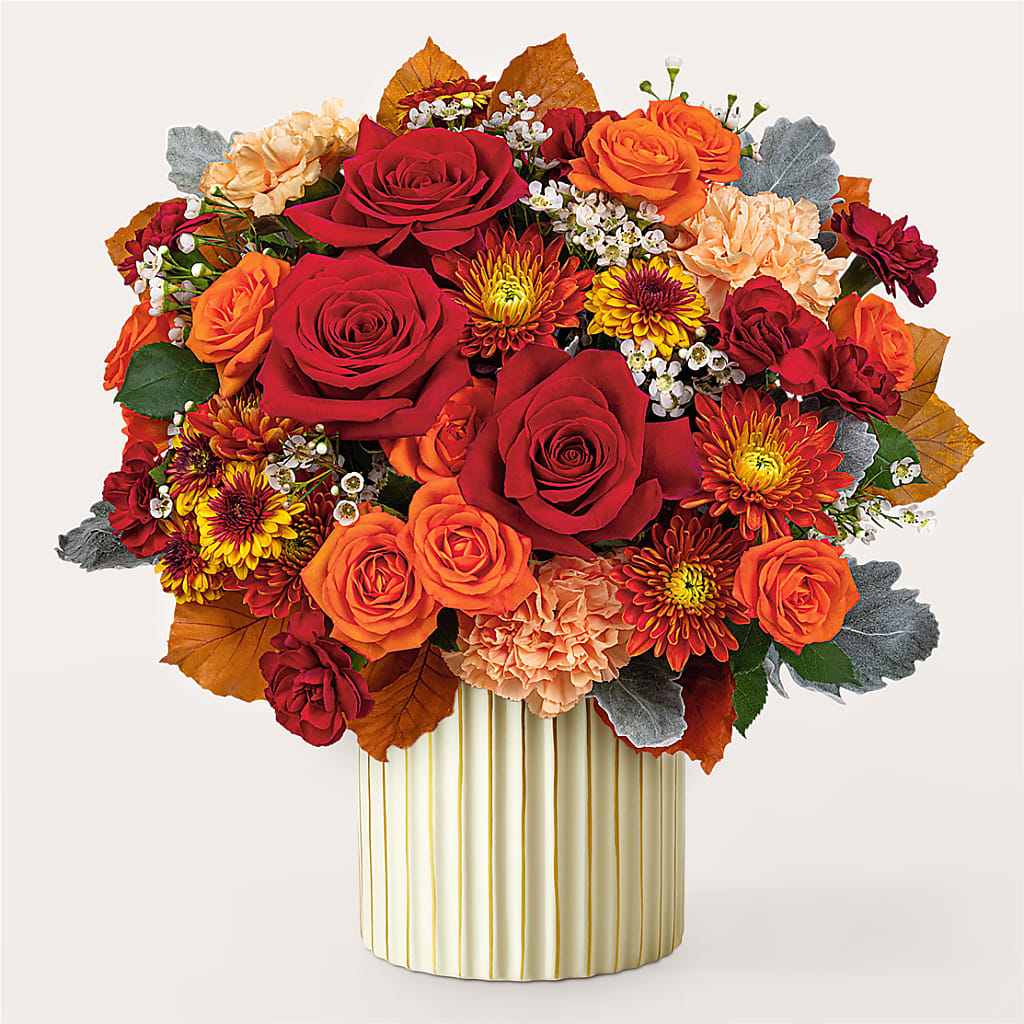 Merlot Bouquet with Ivory Vase –  Hummelstown Flowers, Hummelstown PA