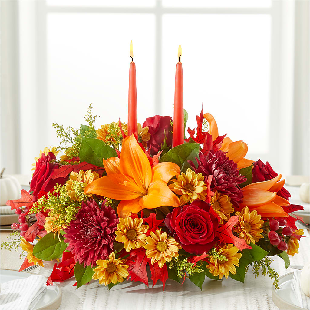 Autumn's Embrace Centerpiece –  Hummelstown Flowers, Hummelstown PA