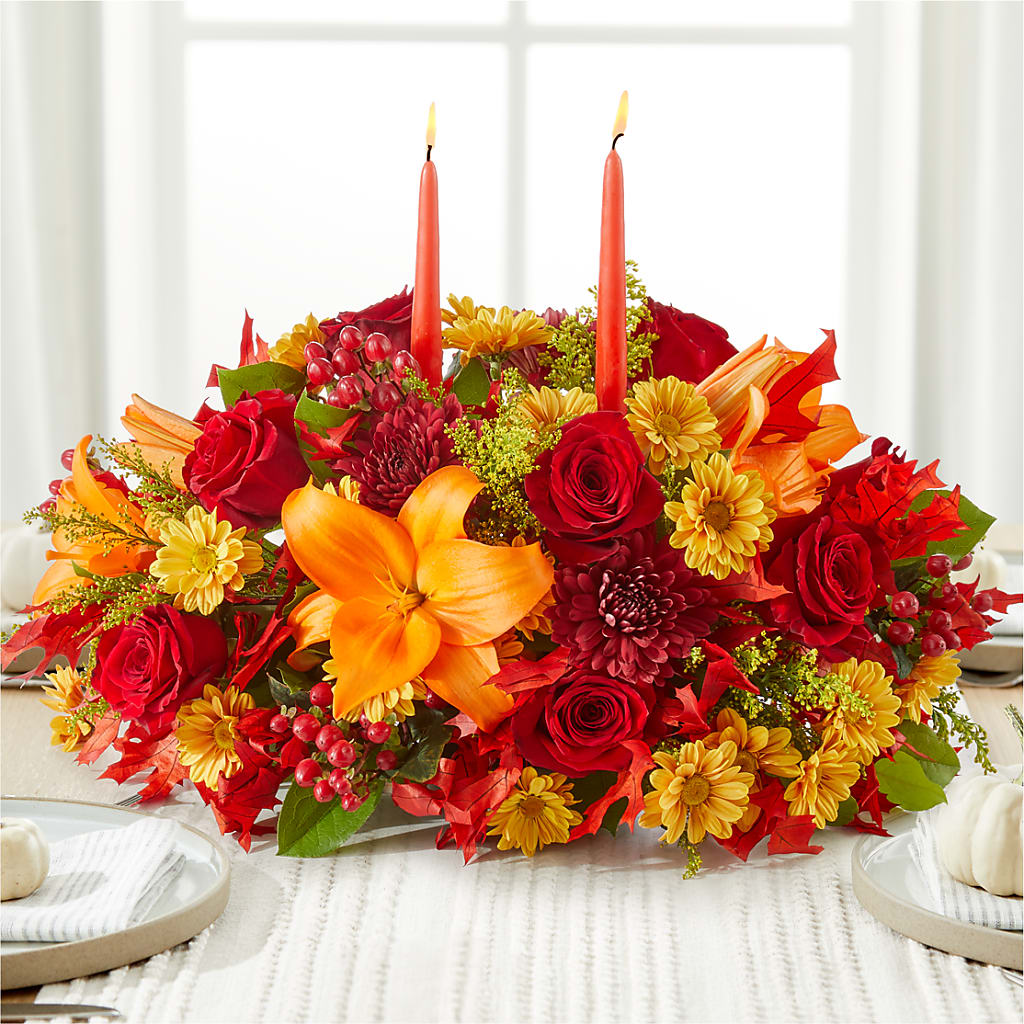 Autumn's Embrace Centerpiece –  Hummelstown Flowers, Hummelstown PA