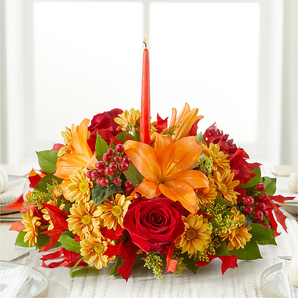 Autumn's Embrace Centerpiece –  Hummelstown Flowers, Hummelstown PA