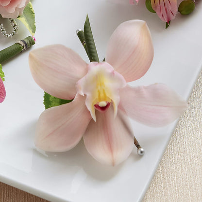 Pink Cymbidium Boutonniere –  Hummelstown Flowers, Hummelstown PA