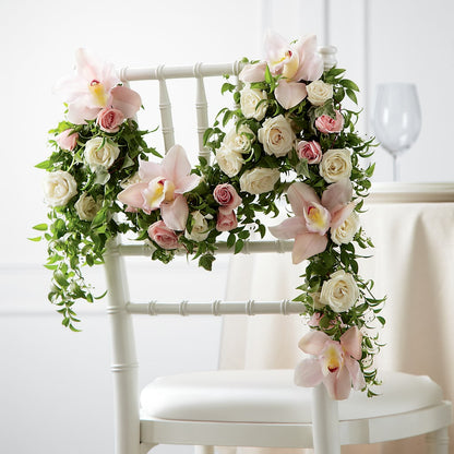 Orchid Rose Chair Décor –  Hummelstown Flowers, Hummelstown PA