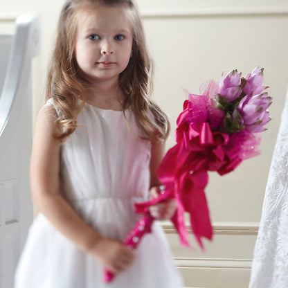 Sparkle Pink Flower Girl Bouquet –  Hummelstown Flowers, Hummelstown PA