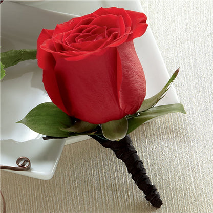 Red Rose Boutonniere –  Hummelstown Flowers, Hummelstown PA